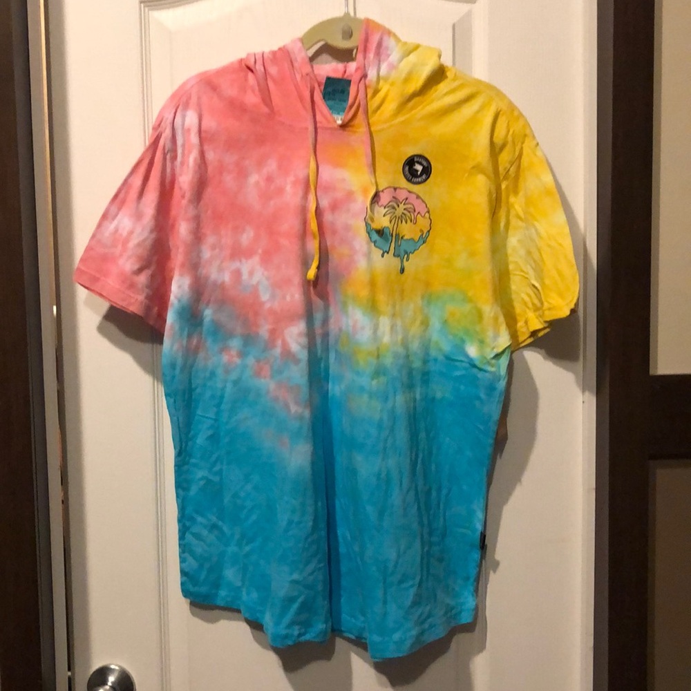 Dikotomy tie- dyed shirt w/hood